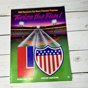 Rochester Red‎ Wings 1988 Vintage Baseball Yearbook International League Program